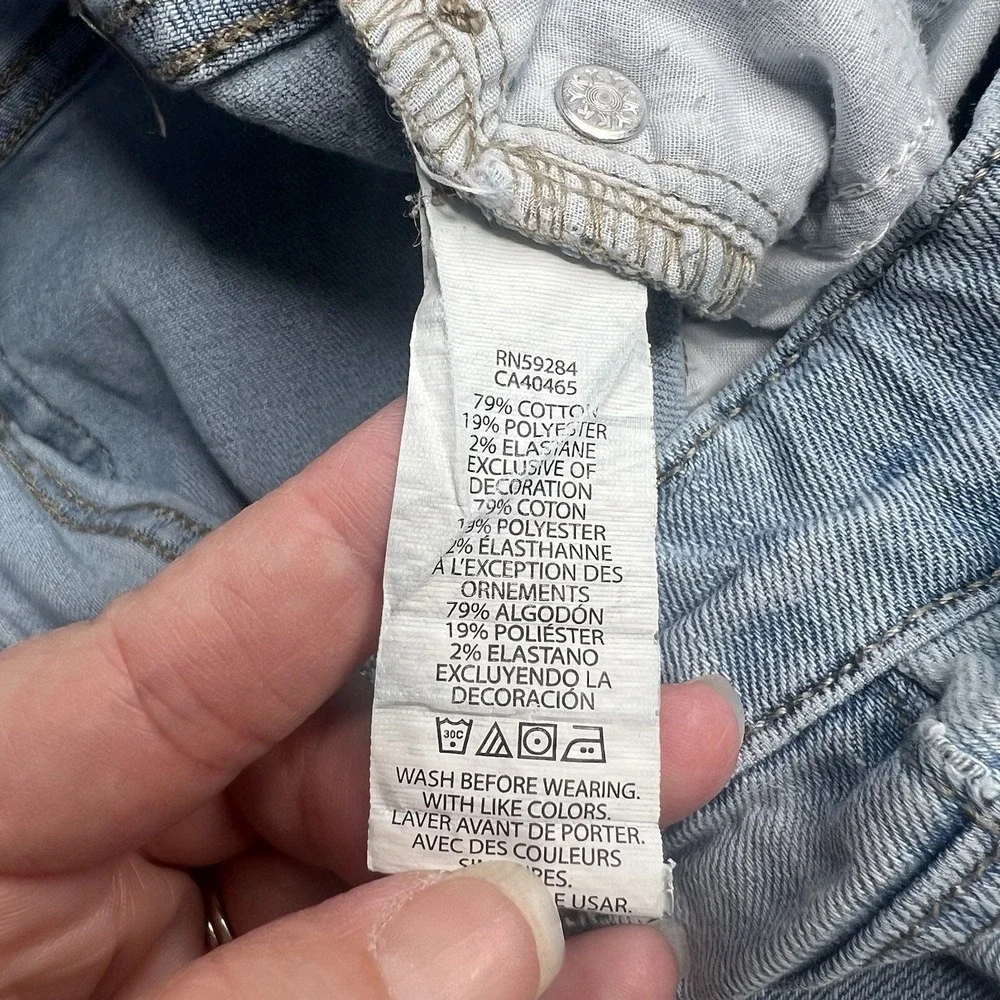 Children's Place Stretch Straight Leg Light Wash Denim Jeans Size 14 Adjustable‎